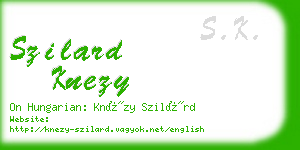 szilard knezy business card